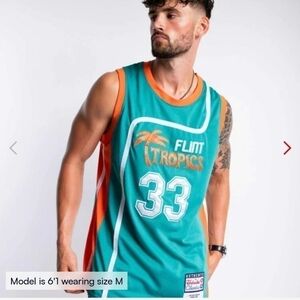 JACKIE MOON #33 SEMI-PRO FLINT TROPICS JERSEY, sz MEDIUM